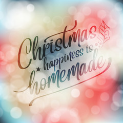 Christmas and New Year card with bokeh lights