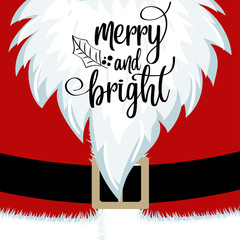 Christmas card with Santa beard and costume - 236631906