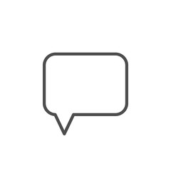 Speech bubble line icon