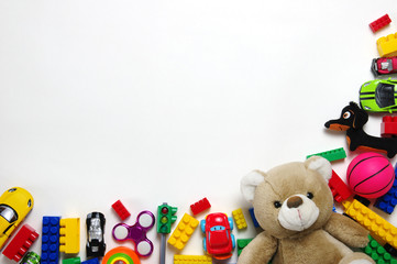 Kids toys and colorful blocks