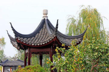 Fototapeta na wymiar Chinese architectural style pavilion