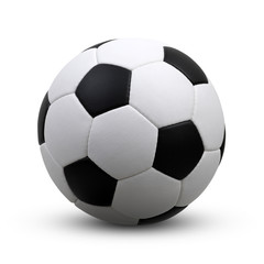 Fototapeta na wymiar soccer ball on white