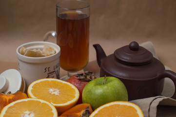 tea with fruit