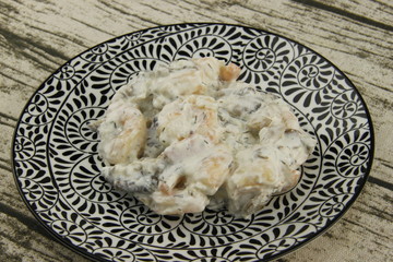 Salade de crevettes aux pleurotes