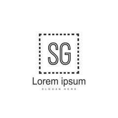 Initial letter SG Logo template design. minimal letter logo