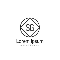 Initial letter SG Logo template design. minimal letter logo