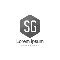 Fototapeta premium Initial letter SG Logo template design. minimal letter logo