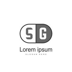 Initial letter SG Logo template design. minimal letter logo