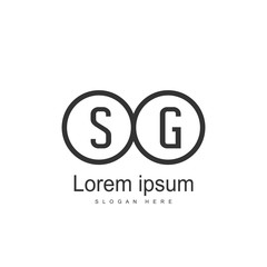 Initial letter SG Logo template design. minimal letter logo