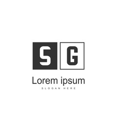 Initial letter SG Logo template design. minimal letter logo