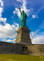 sunrise at Liberty island