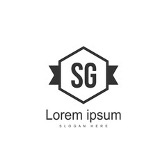 Initial letter SG Logo template design. minimal letter logo
