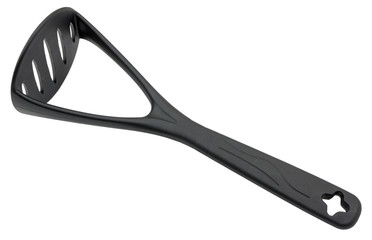 pestle for preparation of potatoes on a white