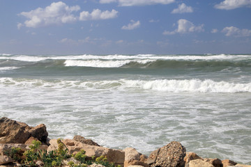 Storm at the sea