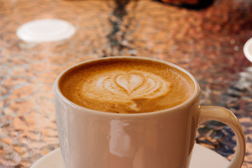 Kolumbien Kaffee mit Herz in Guatape