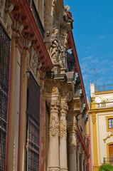 Fototapeta premium Erzbischöfliches Palais, Calle Don Remondo, Sevilla, Andalusien, Spanien
