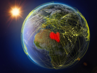 Libya on Earth with network