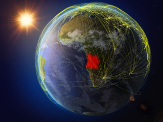 Angola on Earth with network