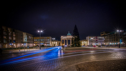 Fototapeta na wymiar Brandenburg Gate in Berlin Germany at night