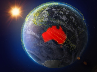 Australia on Earth with network