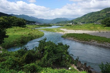 四国・徳島県 川のある風景