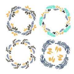 Set of christmas wreats1