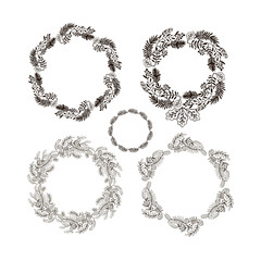 Set of christmas wreats3