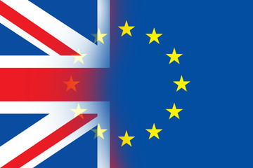 Flags of the United Kingdom and the European Union