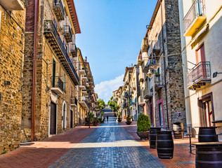 Typical Italian avenue, inthe village of Agropoli