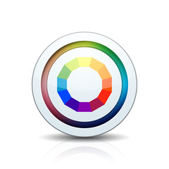 Color wheel icon button illustration