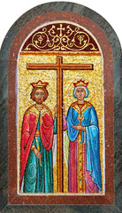 Icon of Saints Constantine and Helen at the Greek Orthodox Church in Cana, Israel