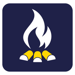Campfire silhouette icon