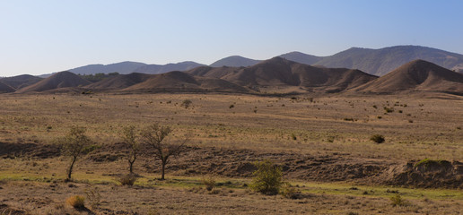 landscape with valley in the foreground