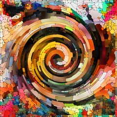 Deurstickers Synergies of Spiral Color © agsandrew