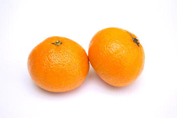Mandarin on a white background, isolate