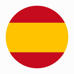 Happy Spain day background. Bright background with flag of Spain. Bright button with flag.