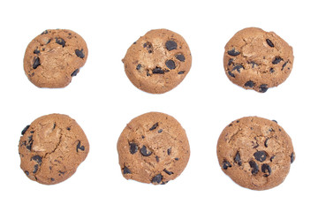 Cookie, Chocolate Cookies isolated
