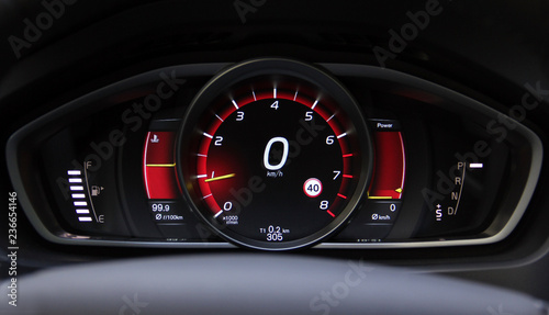 car illuminated dashboard