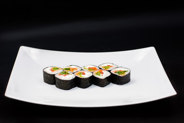 food dish sushi cocktails menu