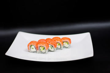 food dish sushi cocktails menu