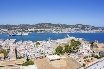 Fototapeta na wymiar Ibiza old town, called Dalt Vila
