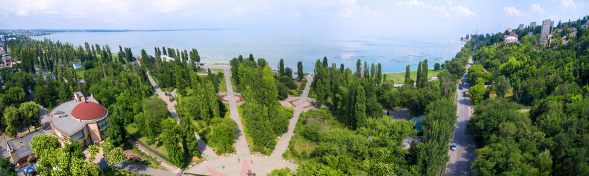 The embankment of Taganrog. Panorama. Rostov region. Russia