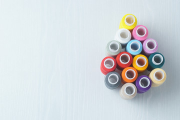 Multi-colored sewing thread