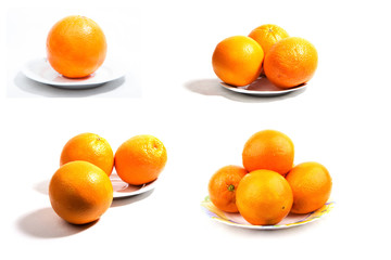 Fresh orange fruit isolated on white background