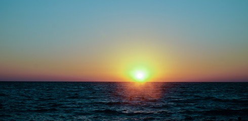 sunset over the sea