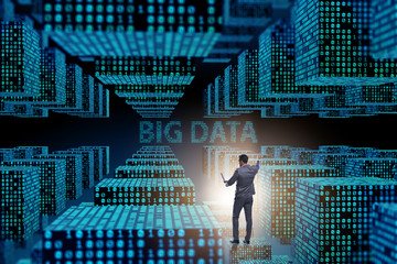 Big data concept with data mining analyst