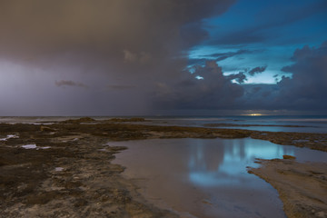 Lightening and sea storm