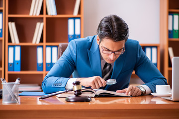 Lawyer working in the office