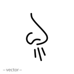 Runny nose vector icon - obrazy, fototapety, plakaty