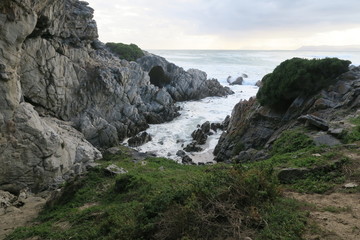 Sonnenuntergang Südafrikas Küste